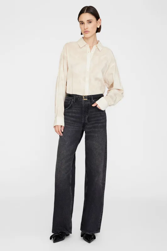 Braxton Shirt - Oat Mushroom Print made by Anine Bing