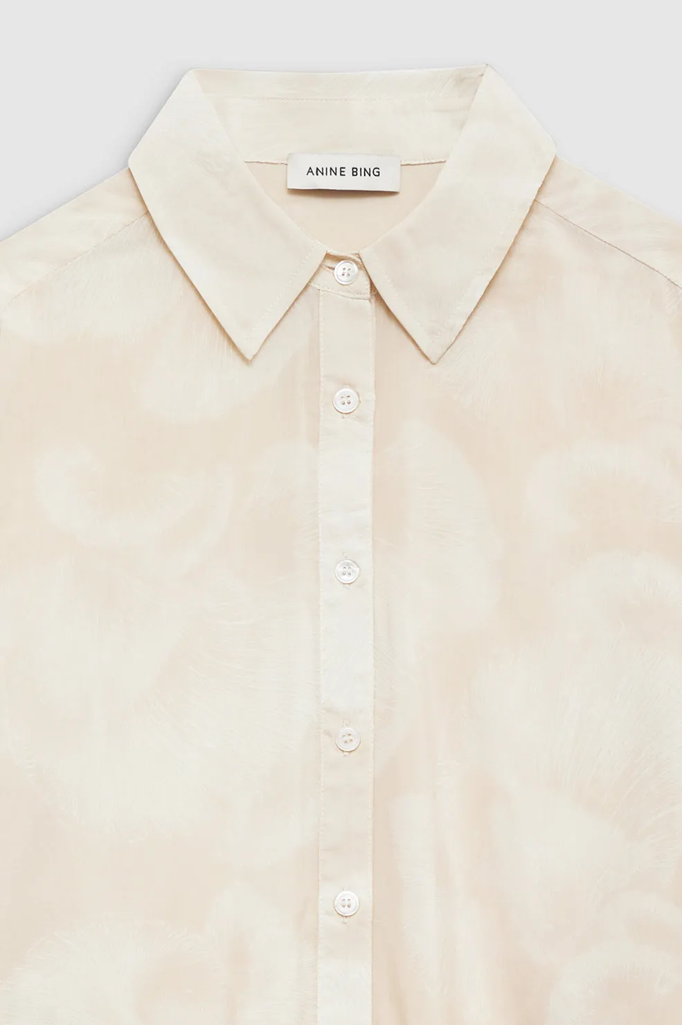 Braxton Shirt - Oat Mushroom Print sold by Anine Bing product image thumbnail 4