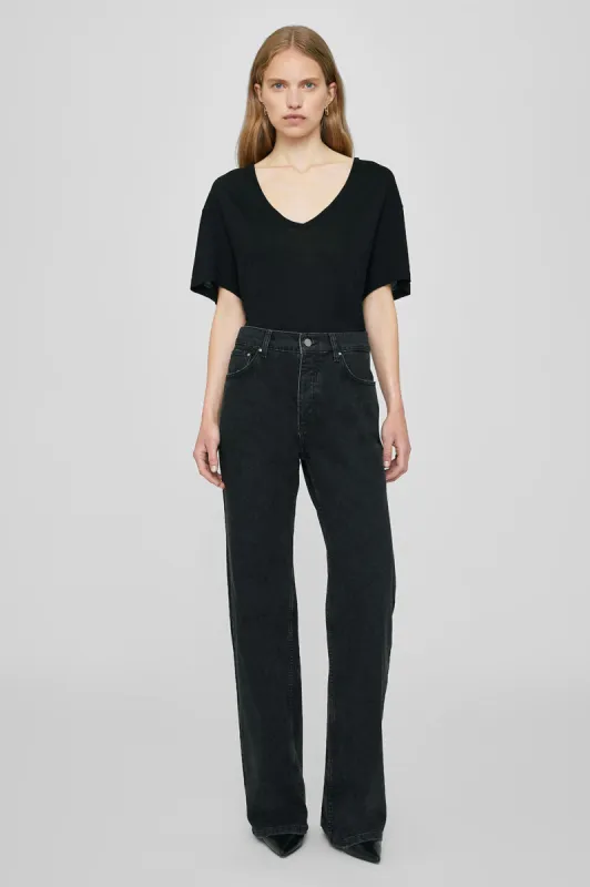 Vale Tee - Black Cashmere Blend sold by Anine Bing