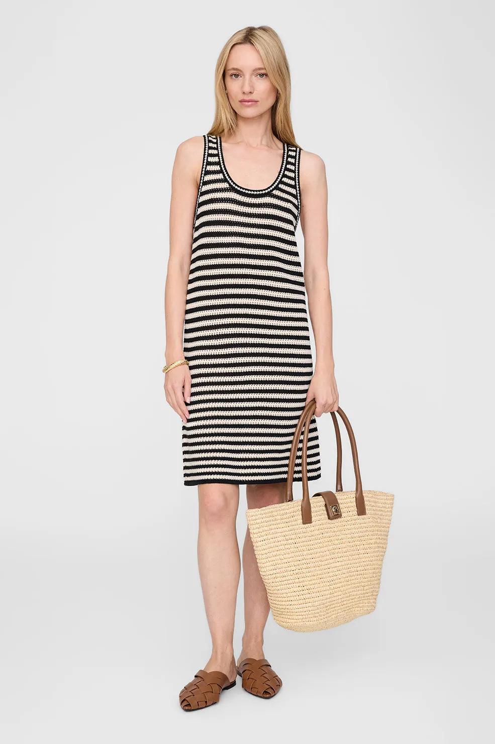 Arie Dress - Black And Ivory Stripe sold by Anine Bing product image thumbnail 3