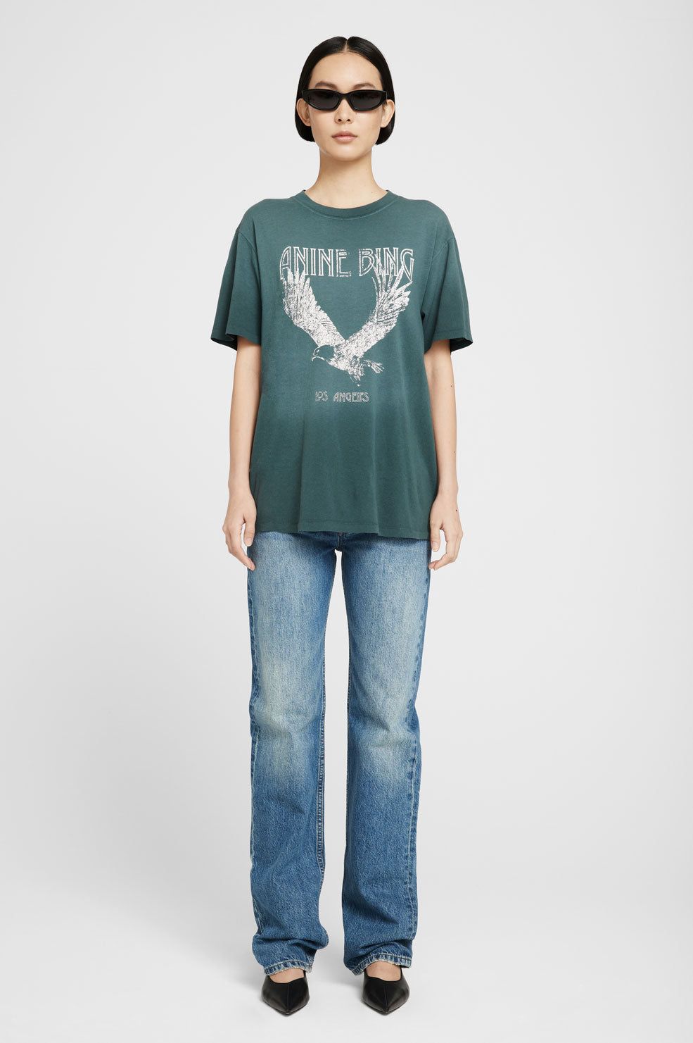 Lili Tee Eagle - Faded Emerald Green sold by Anine Bing