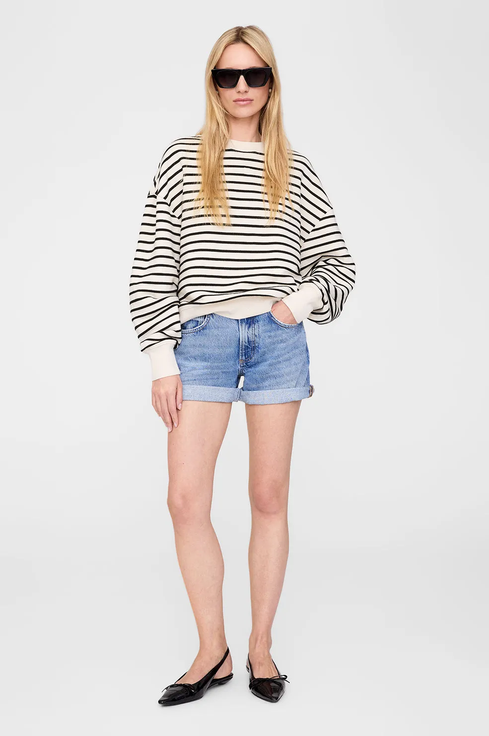 Dean Sweatshirt - Black Stripe French Terry sold by Anine Bing product image thumbnail 3
