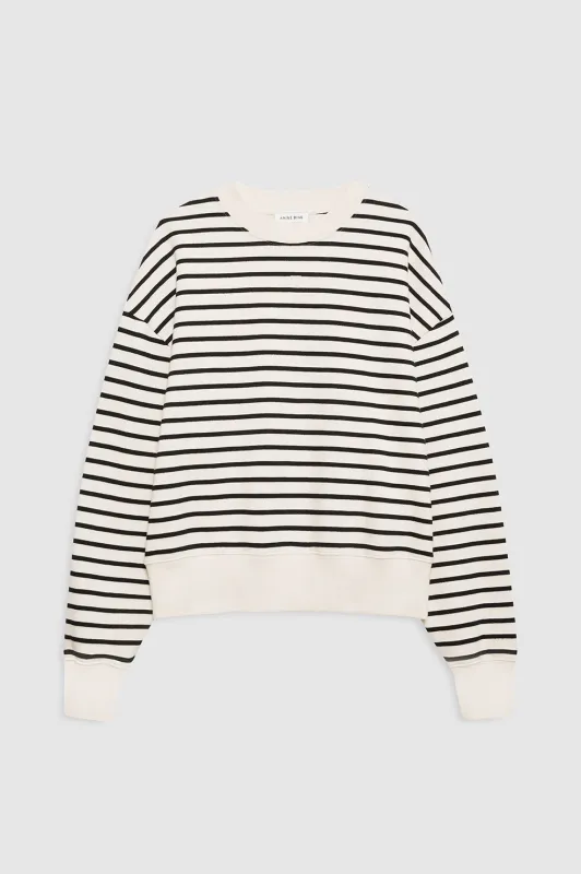 Dean Sweatshirt - Black Stripe French Terry sold by Anine Bing