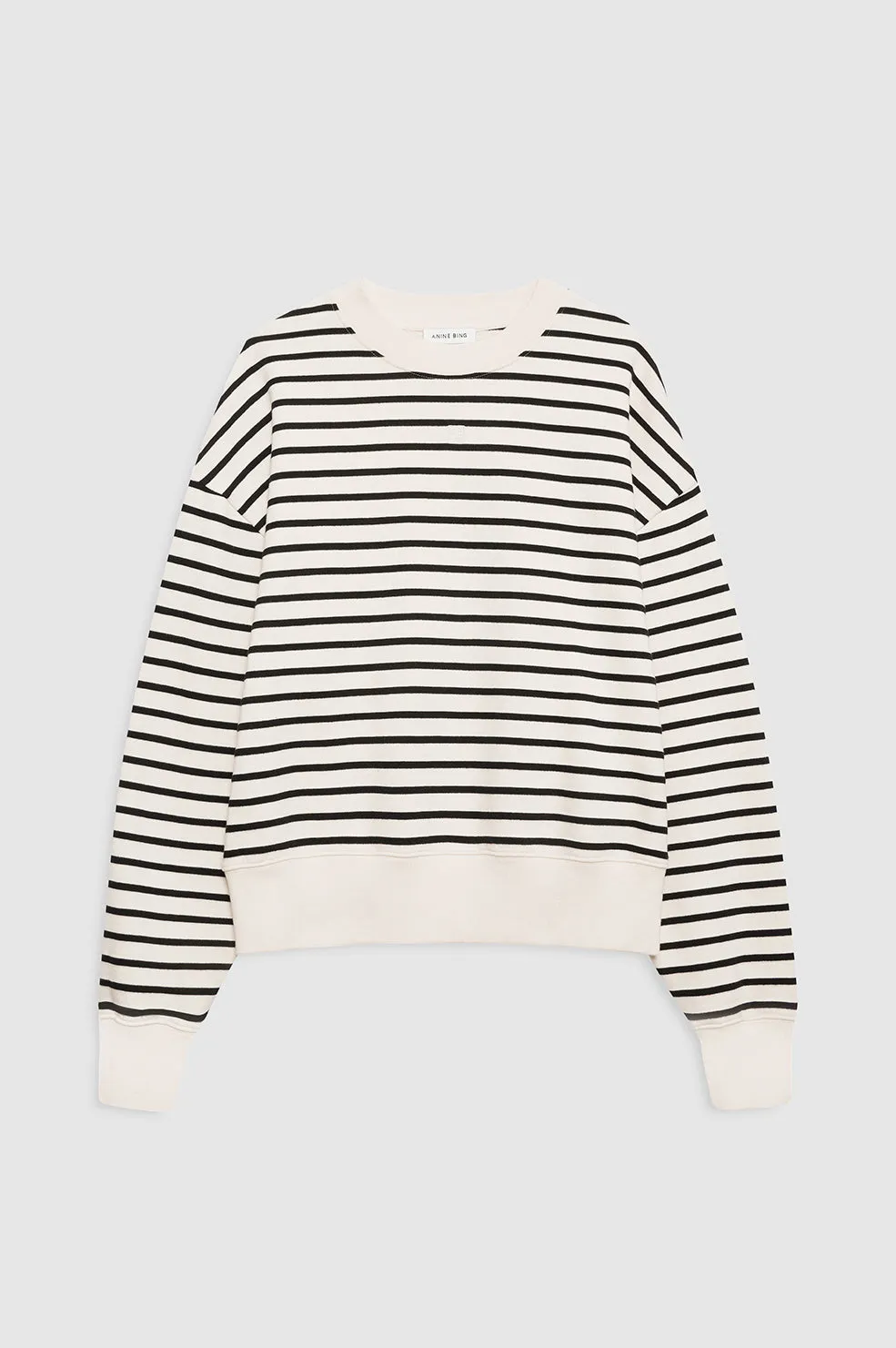 Dean Sweatshirt - Black Stripe French Terry sold by Anine Bing
