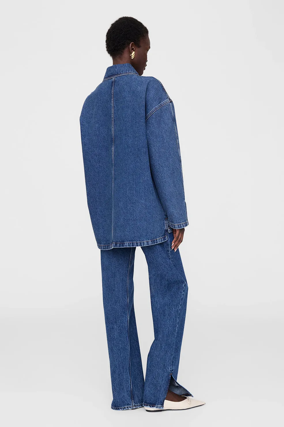 Luca Jacket - Clean Indigo Denim sold by Anine Bing product image thumbnail 2