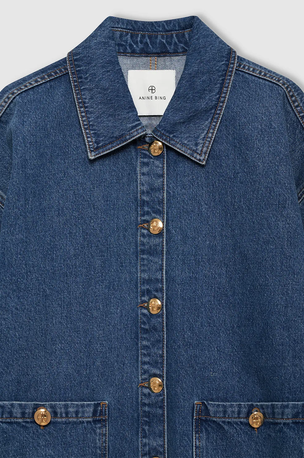 Luca Jacket - Clean Indigo Denim sold by Anine Bing product image thumbnail 4