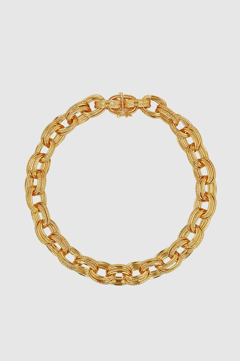 Double Link Chain Necklace - Gold sold by Anine Bing