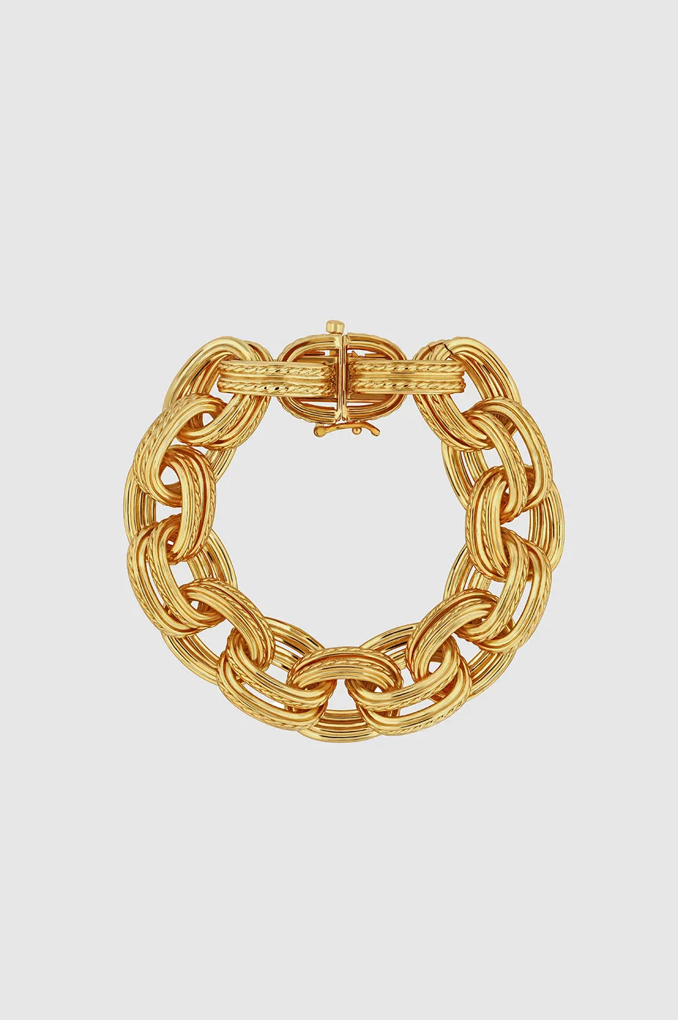 Double Link Chain Bracelet - Gold sold by Anine Bing