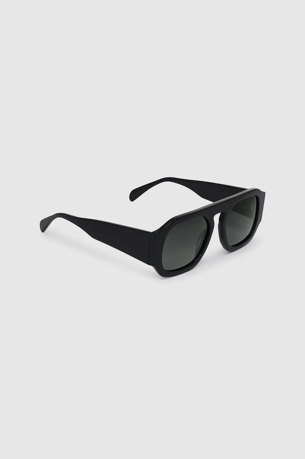 Preston Sunglasses - Black With Green sold by Anine Bing product image thumbnail 3