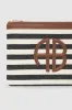 Lili Pouch - Black And Natural Stripe sold by Anine Bing