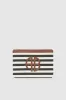 Lili Pouch - Black And Natural Stripe sold by Anine Bing