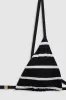 Bellamy Bikini Top - Black And White Stripe sold by Anine Bing