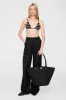 Bellamy Bikini Top - Black And White Stripe sold by Anine Bing