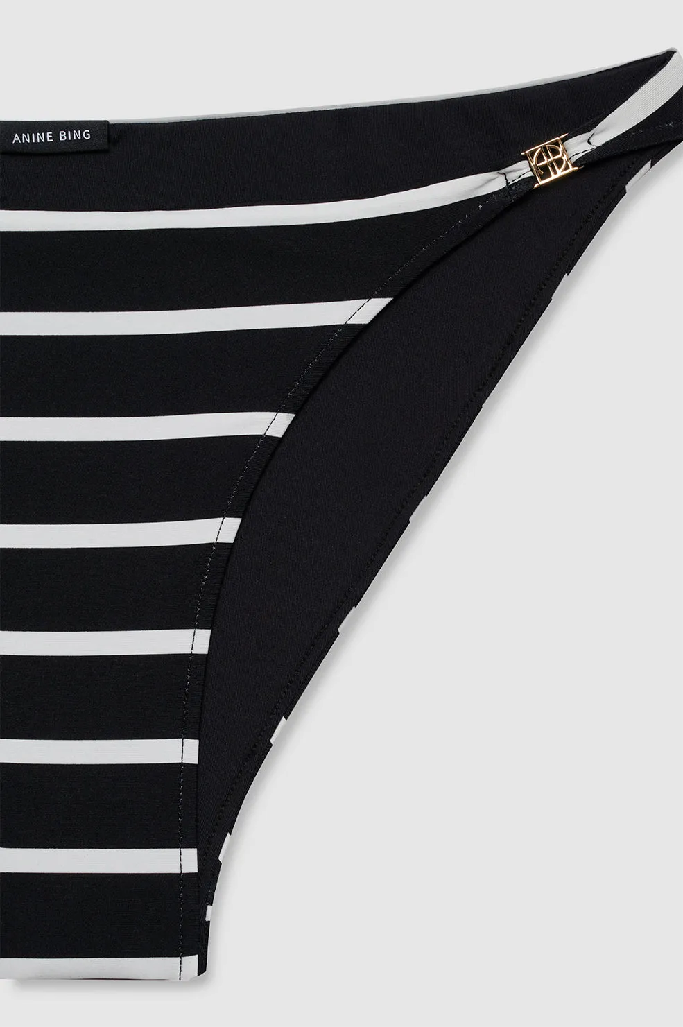 Bellamy Bikini Bottom - Black And White Stripe sold by Anine Bing product image thumbnail 4