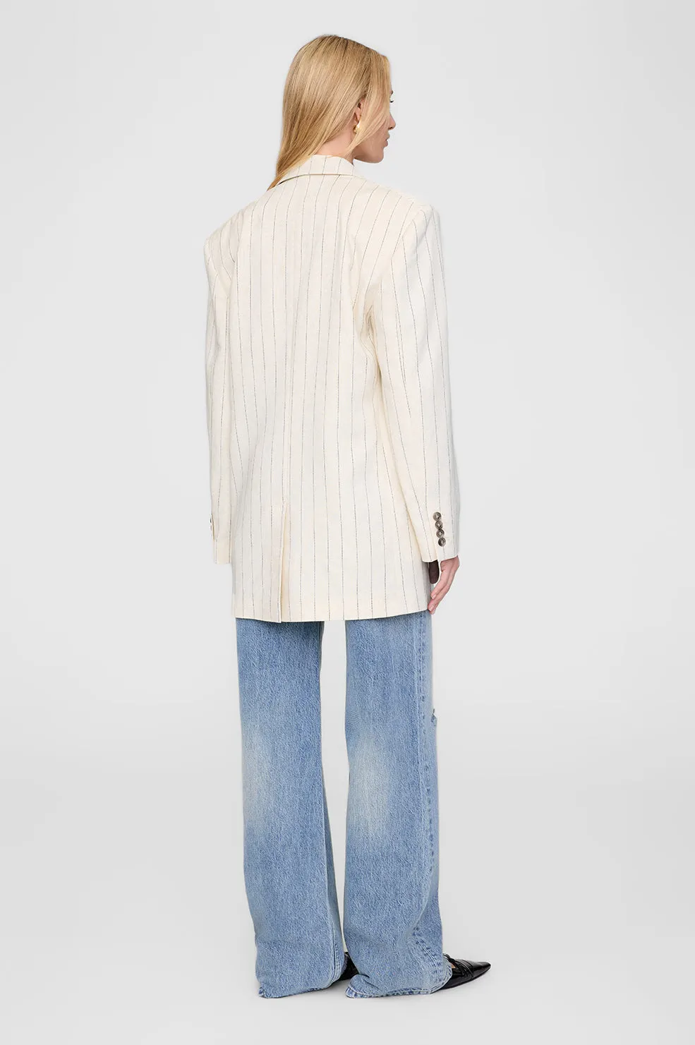 Sara Blazer - Cream And Black Stripe sold by Anine Bing product image thumbnail 2