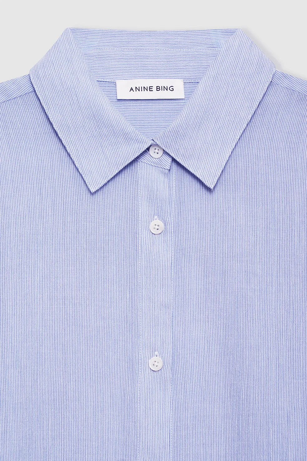 Plaza Shirt - Blue And White Mini Stripe sold by Anine Bing product image thumbnail 2