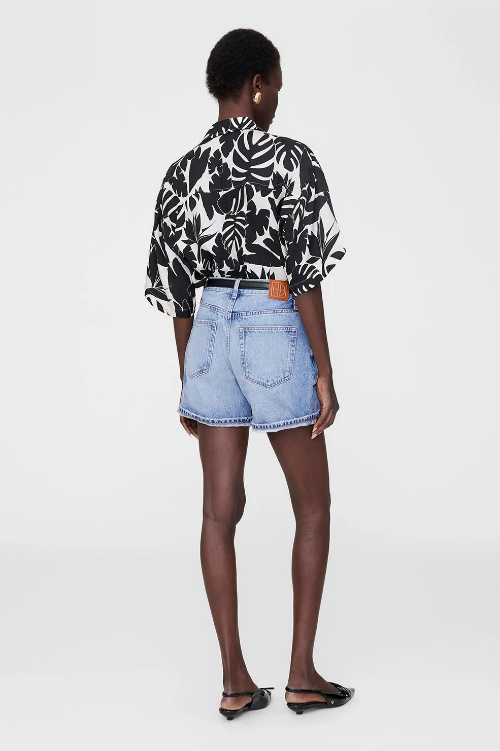 Tristan Shirt - Black Bird Of Paradise sold by Anine Bing product image thumbnail 4