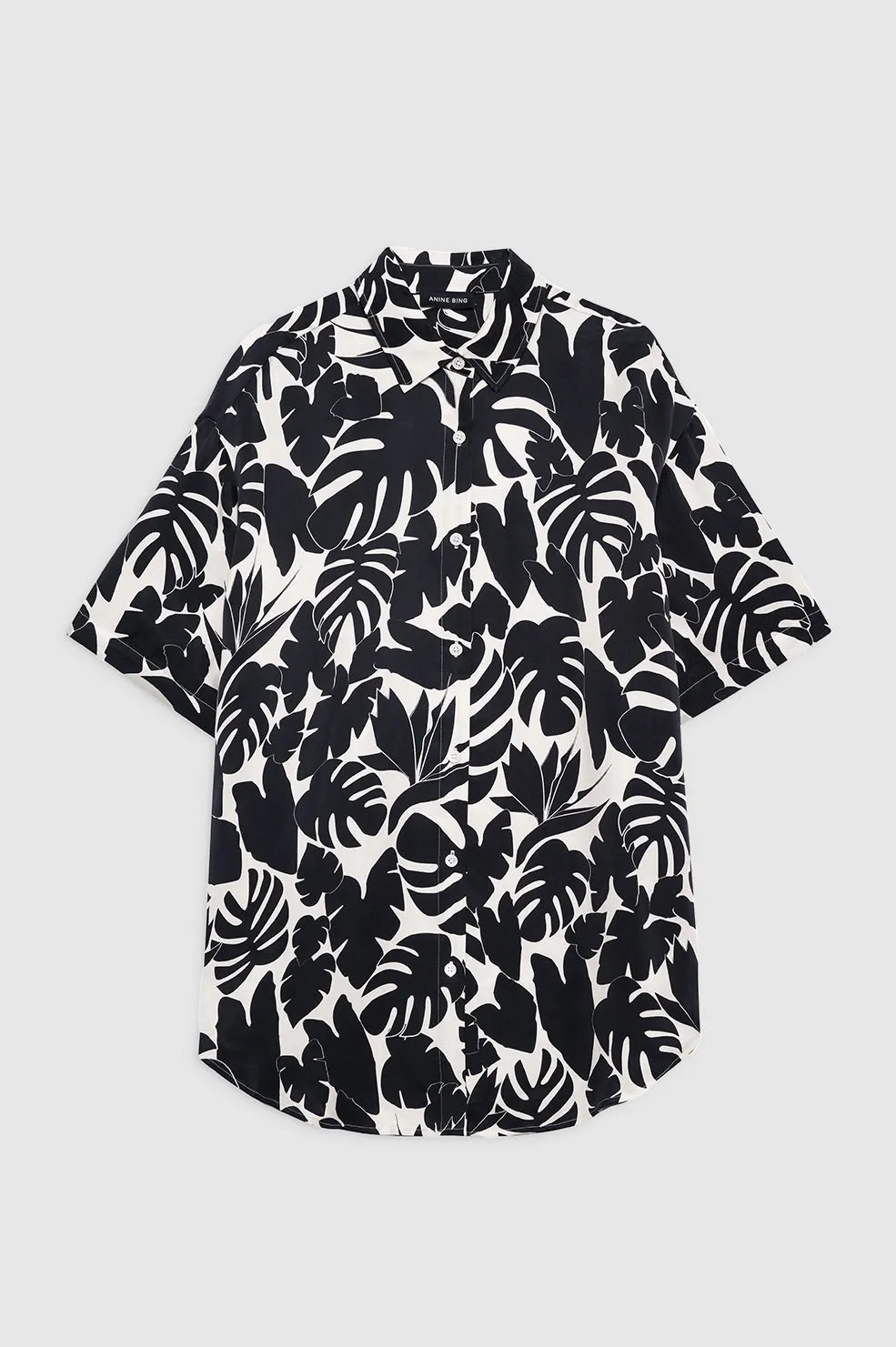 Tristan Shirt - Black Bird Of Paradise sold by Anine Bing