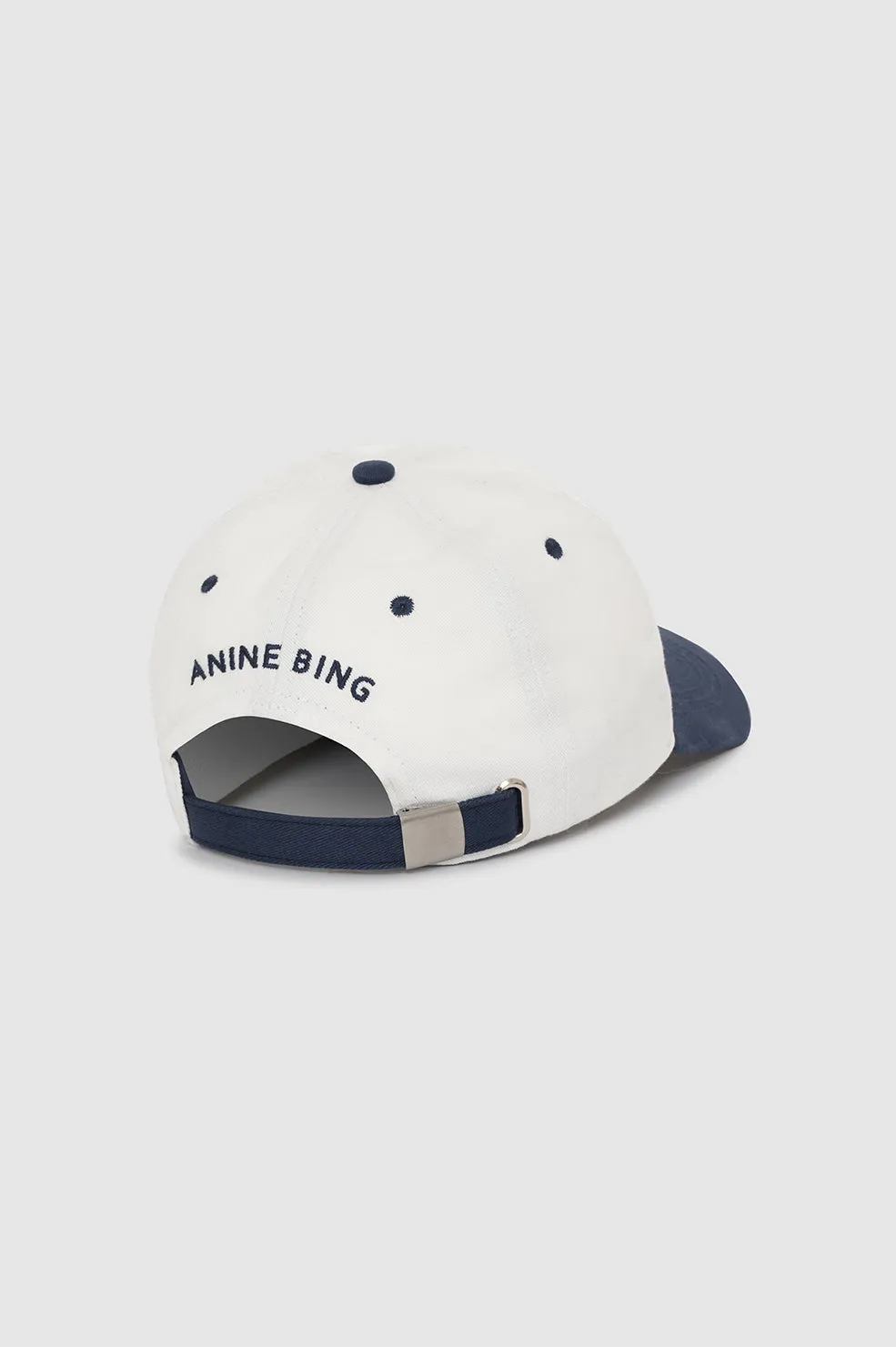 Jeremy Baseball Cap - Ivory And Navy sold by Anine Bing product image thumbnail 4