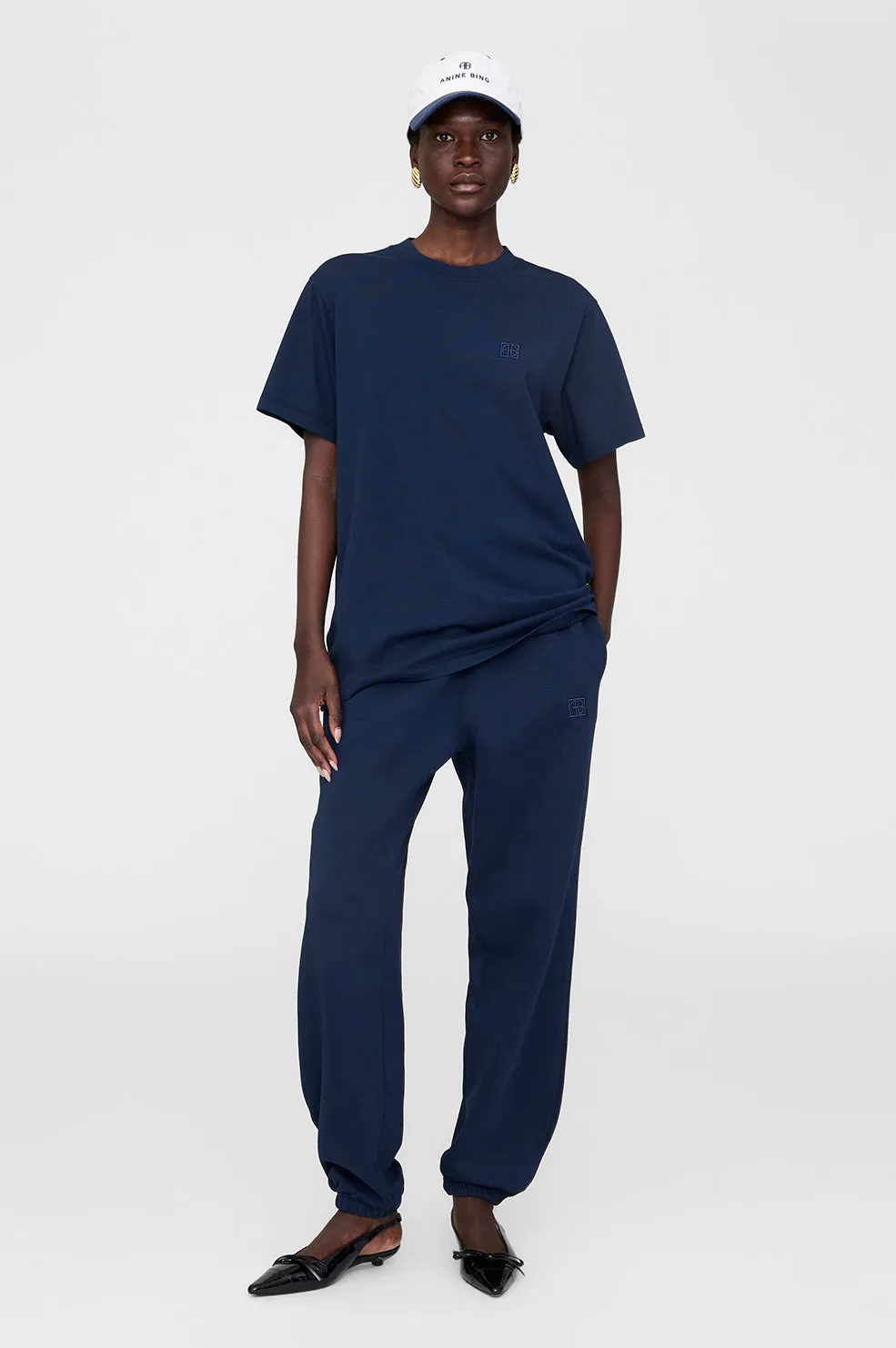 Jeremy Baseball Cap - Ivory And Navy sold by Anine Bing product image thumbnail 2