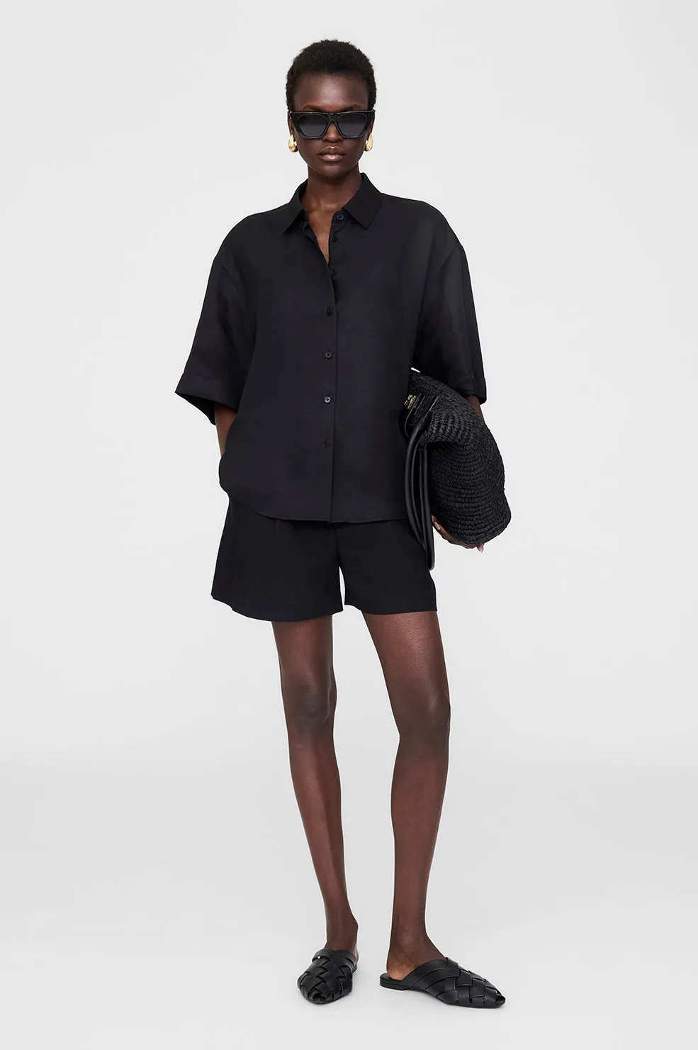 Coco Shirt - Black sold by Anine Bing