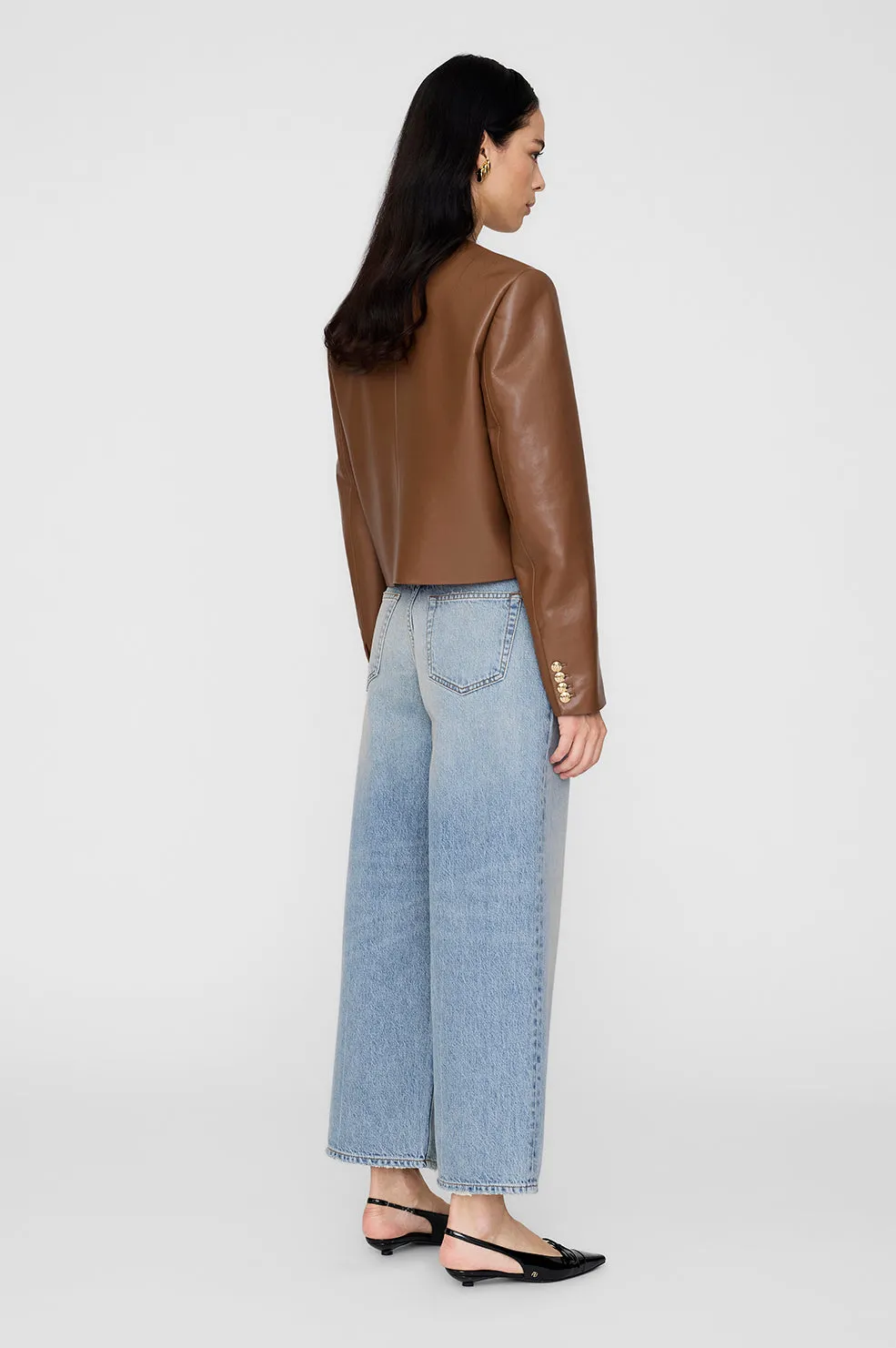 Amber Jacket - Cognac Recycled Leather sold by Anine Bing product image thumbnail 2