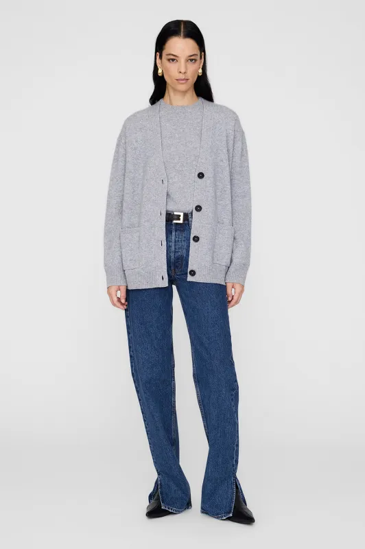 Jackson Cardigan - Medium Heather Grey sold by Anine Bing