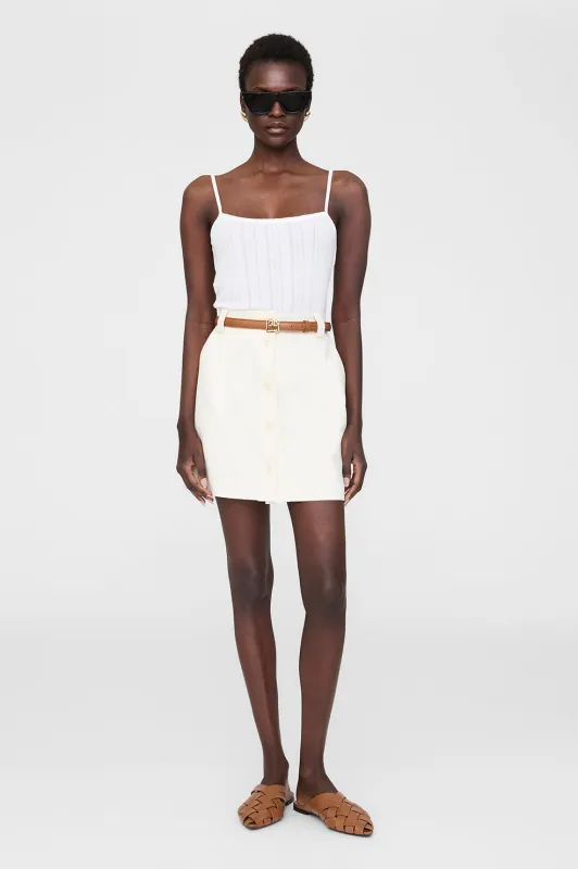 Zaire Mini Skirt - Cream sold by Anine Bing