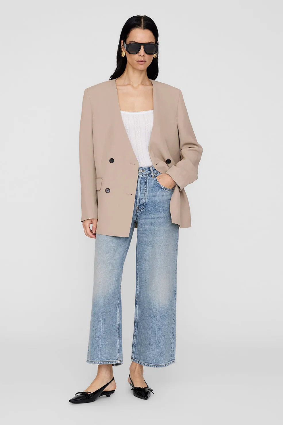 Maron Blazer - Fawn sold by Anine Bing