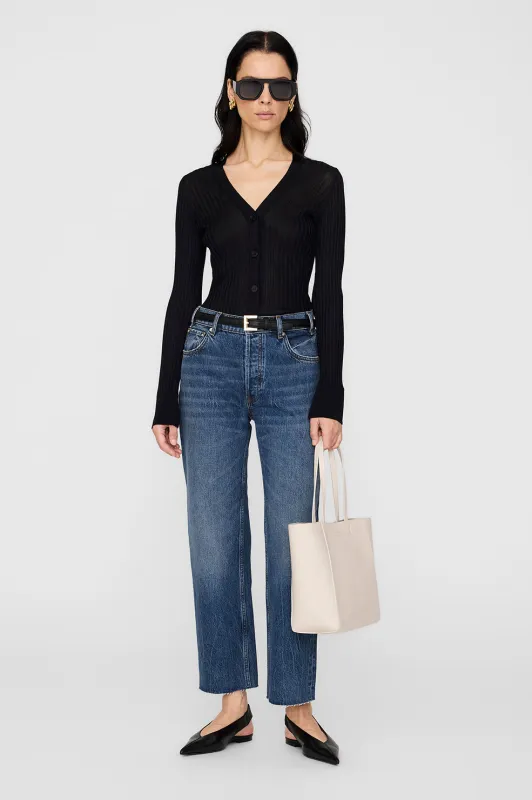 Matheo Cardigan - Black sold by Anine Bing