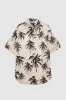 Tristan Shirt - Black Palm sold by Anine Bing
