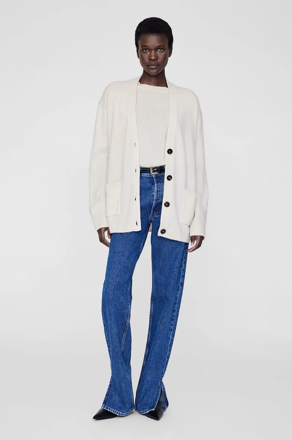 Jackson Cardigan - Cream sold by Anine Bing product image thumbnail 3