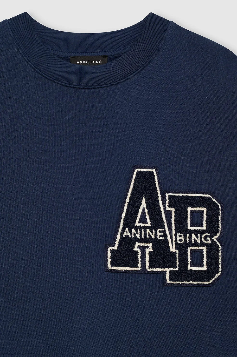 Miles Oversized Sweatshirt Letterman - Washed Navy sold by Anine Bing product image thumbnail 2