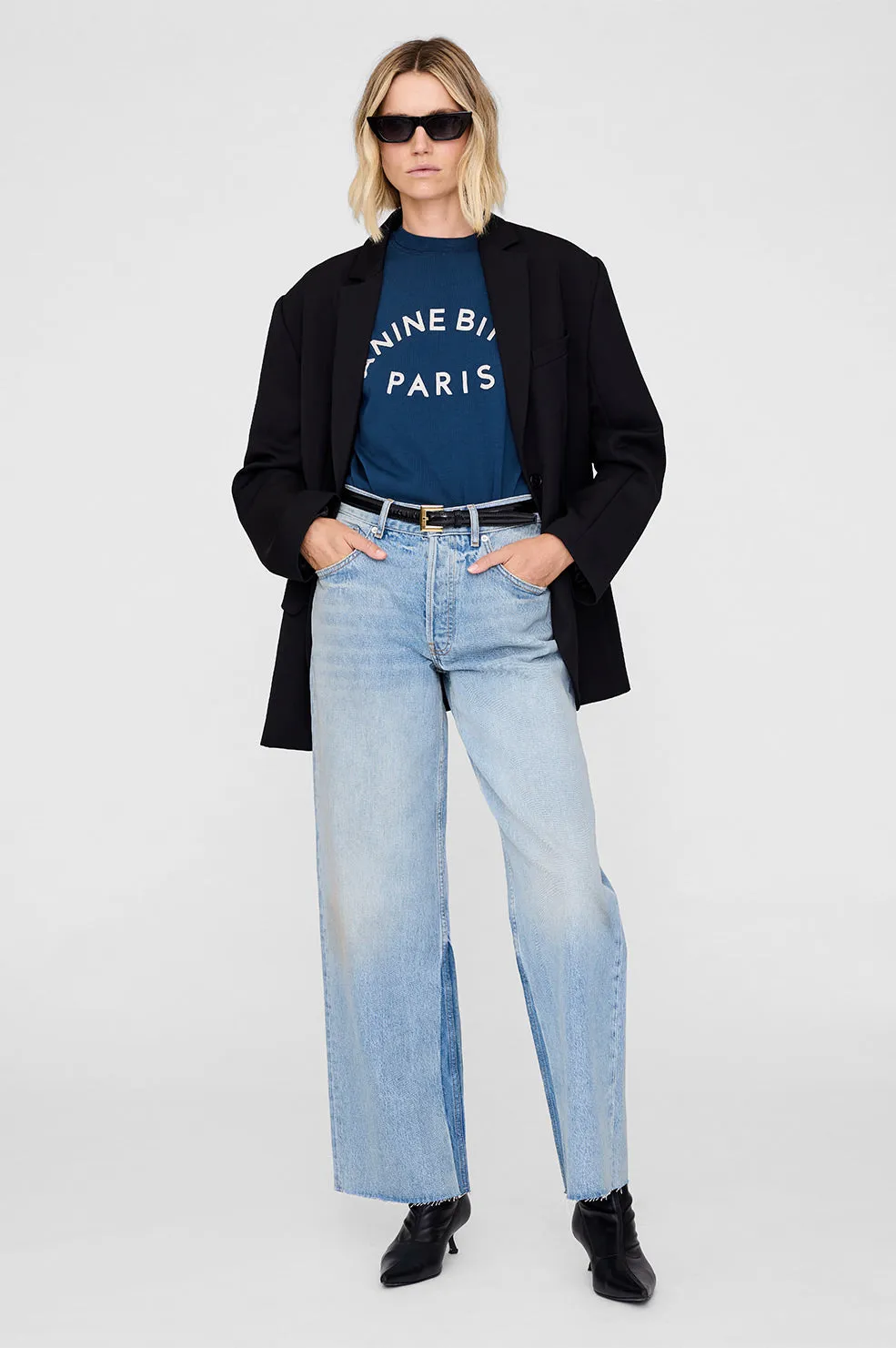 Jaylin Tee Paris - Washed Navy sold by Anine Bing product image thumbnail 5