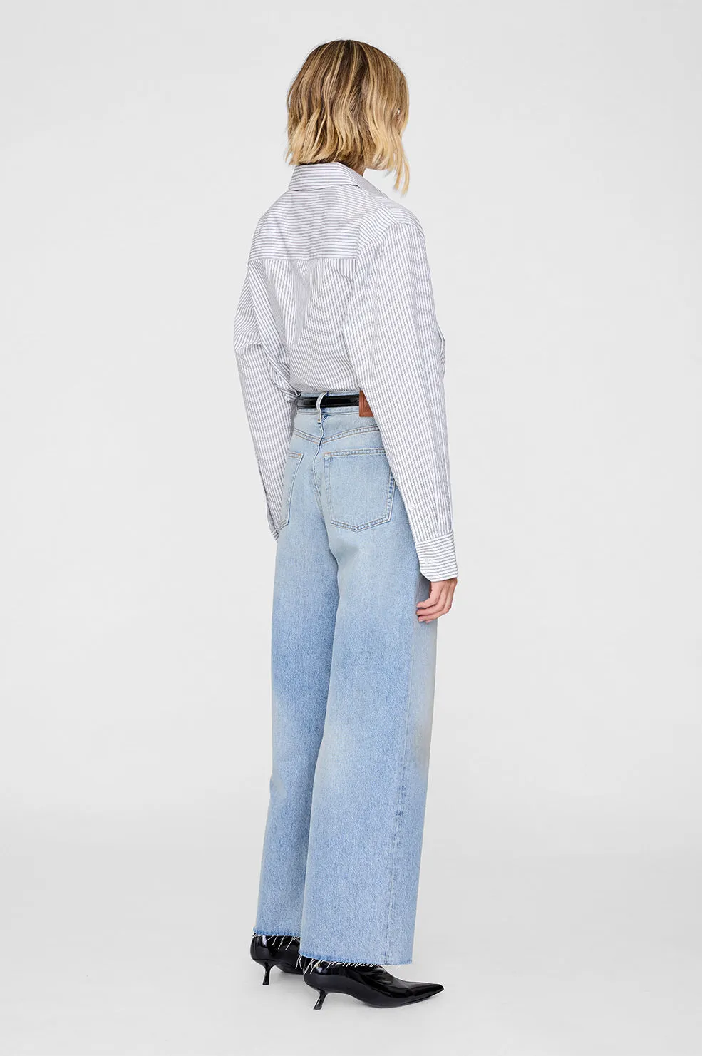 Essie Shirt - White And Navy Stripe sold by Anine Bing product image thumbnail 2