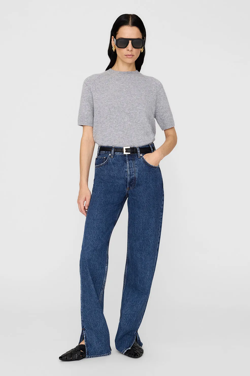 Jackson Sweater - Medium Heather Grey sold by Anine Bing