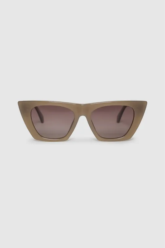 Paris Sunglasses - Dark Olive sold by Anine Bing