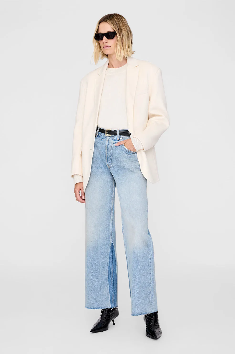 Lee Crew Sweater - Cream sold by Anine Bing product image thumbnail 5