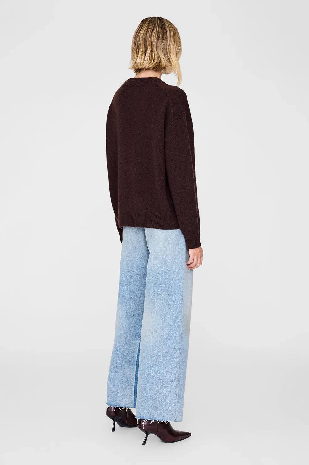 Lee Crew Sweater - Deep Brown sold by Anine Bing product image thumbnail 2