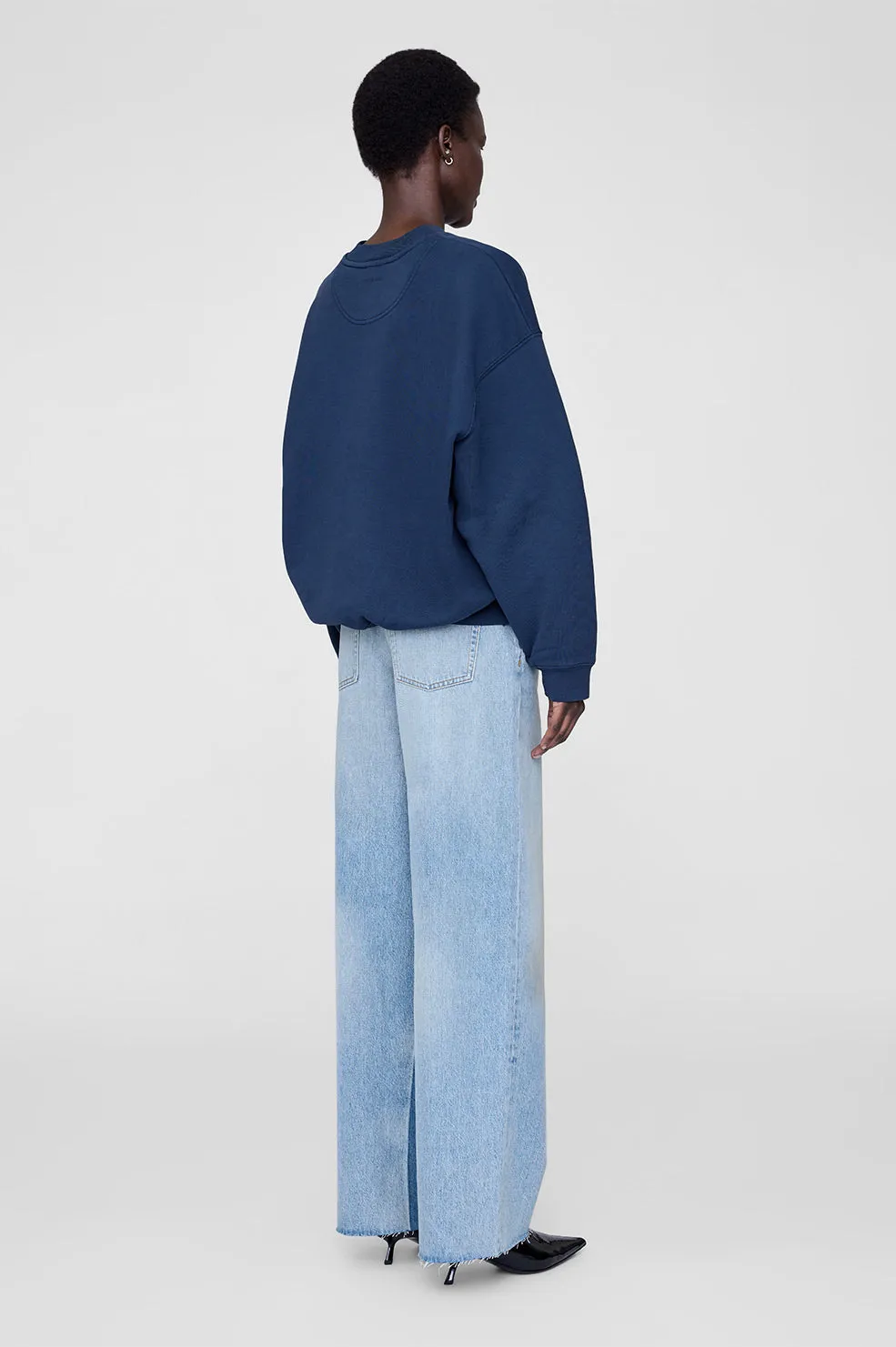 Jaci Sweatshirt Paris - Washed Navy sold by Anine Bing product image thumbnail 2