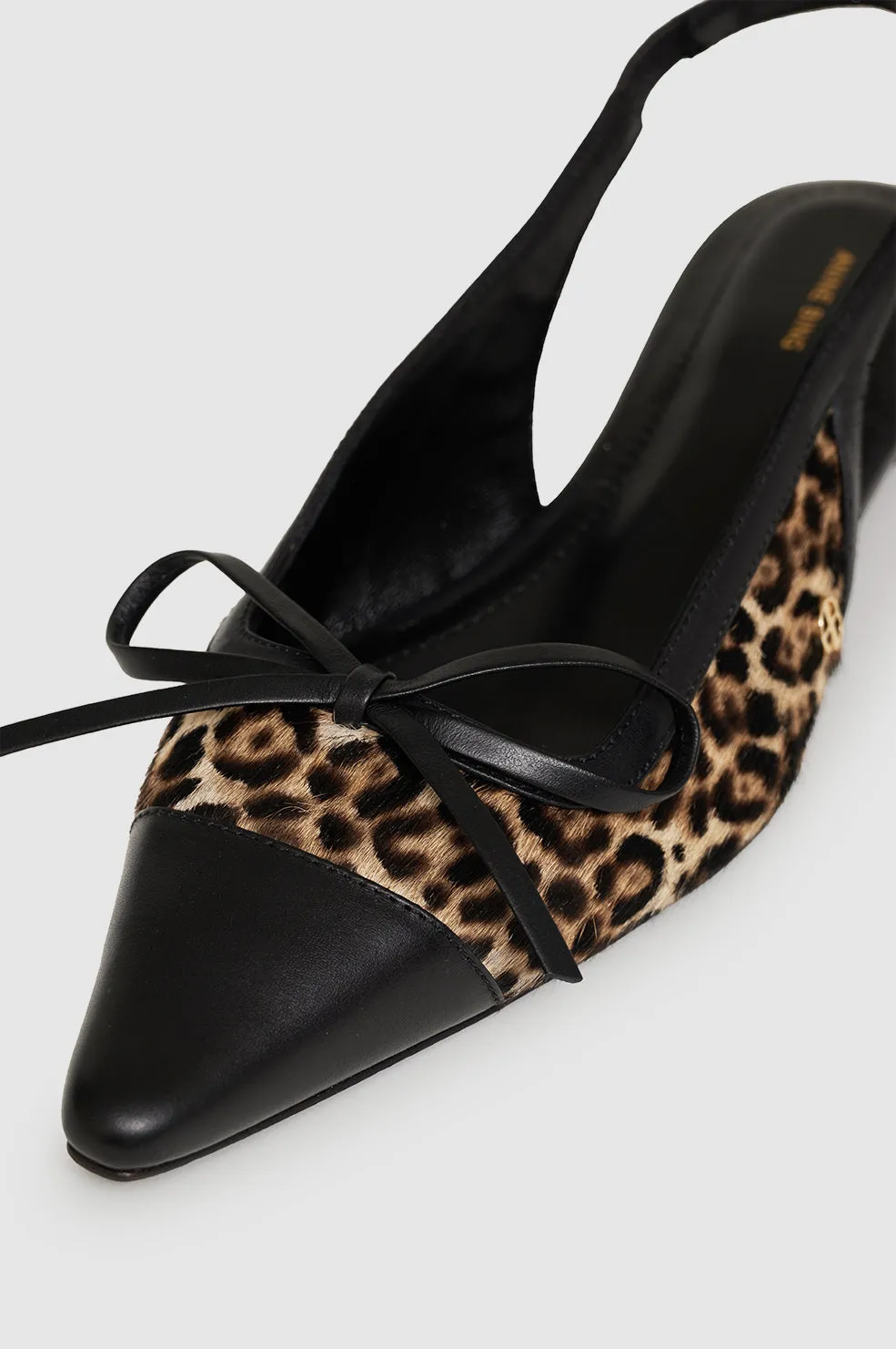 Zoey Slingback Heels - Leopard Calf Hair sold by Anine Bing product image thumbnail 5
