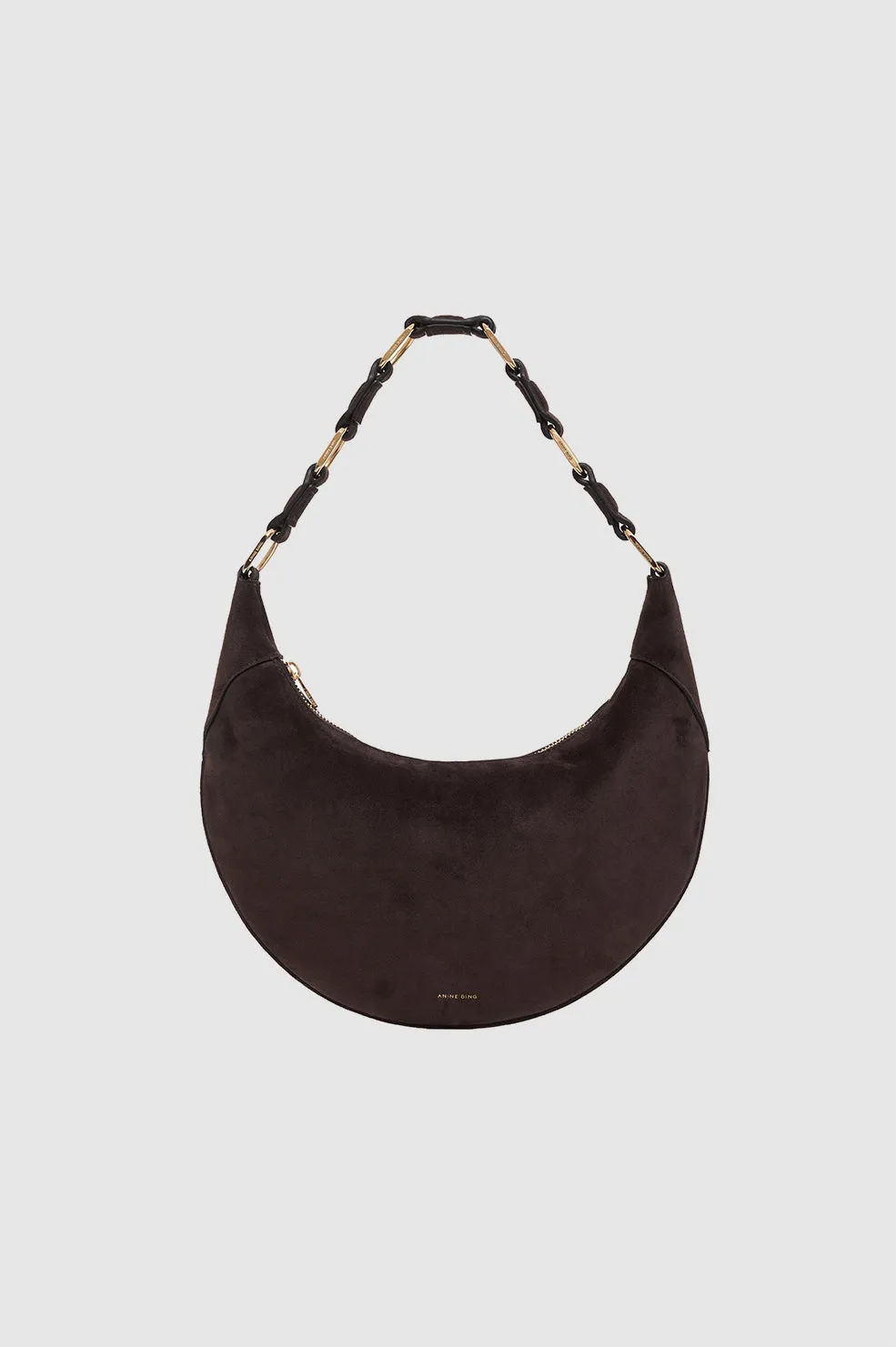 Kate Hobo Bag - Dark Brown Suede sold by Anine Bing