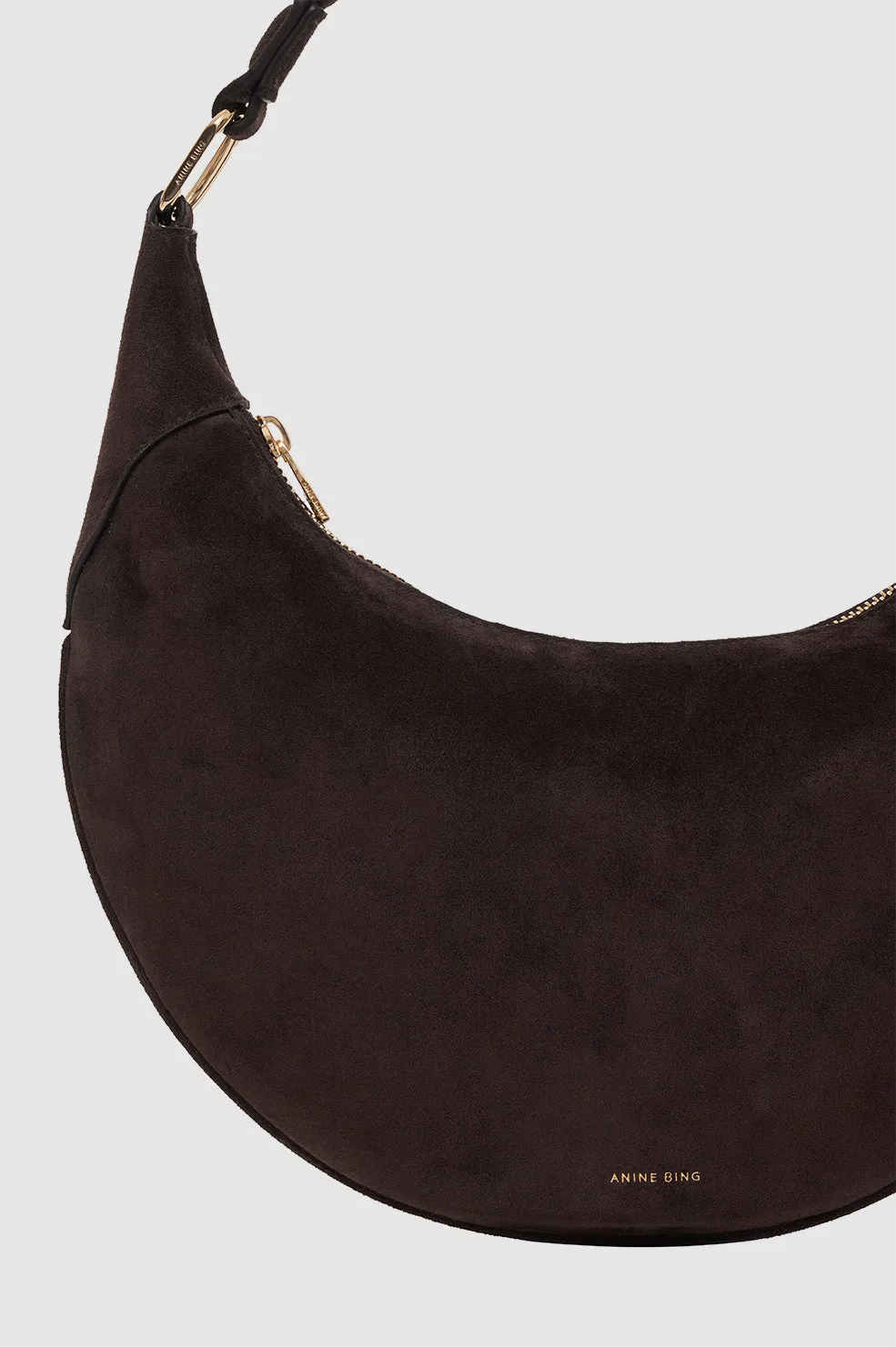 Kate Hobo Bag - Dark Brown Suede sold by Anine Bing product image thumbnail 5
