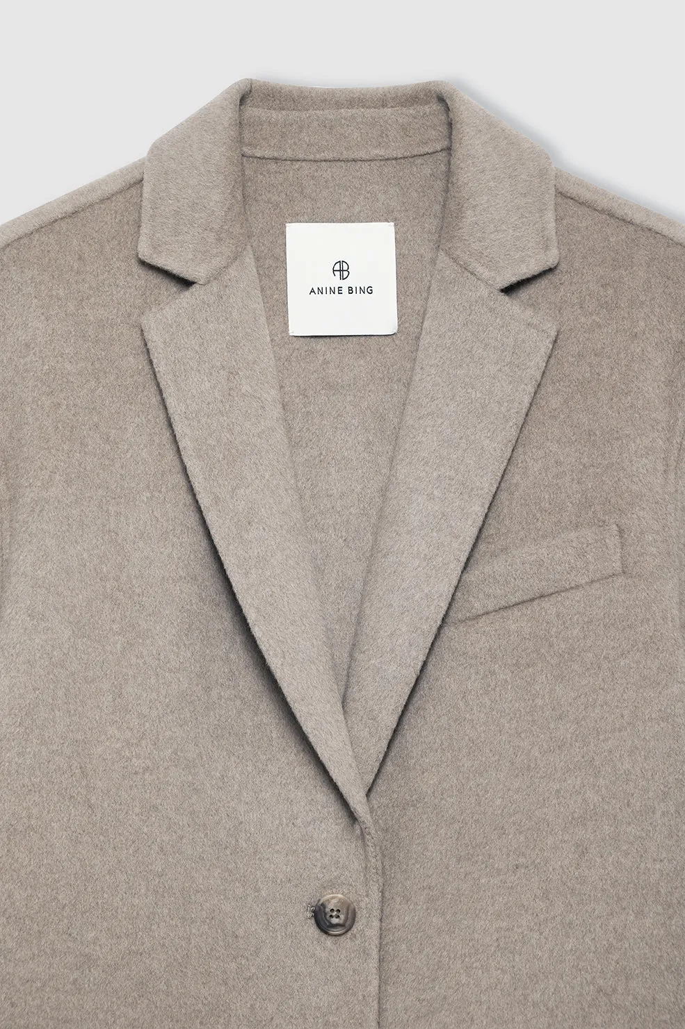 Quinn Blazer - Oatmeal Melange Cashmere Blend sold by Anine Bing product image thumbnail 4