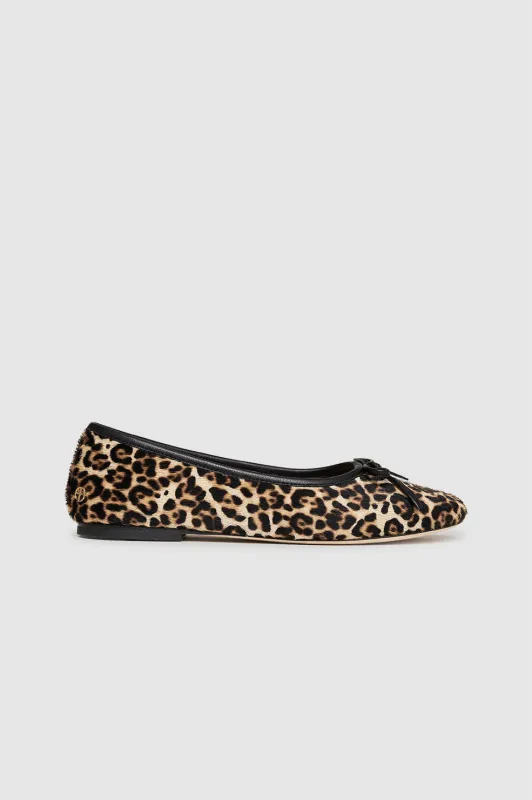 Jamie Flats - Leopard Calf Hair sold by Anine Bing