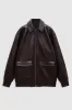 Kelanie Jacket - Deep Brown Recycled Leather sold by Anine Bing
