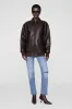Kelanie Jacket - Deep Brown Recycled Leather sold by Anine Bing