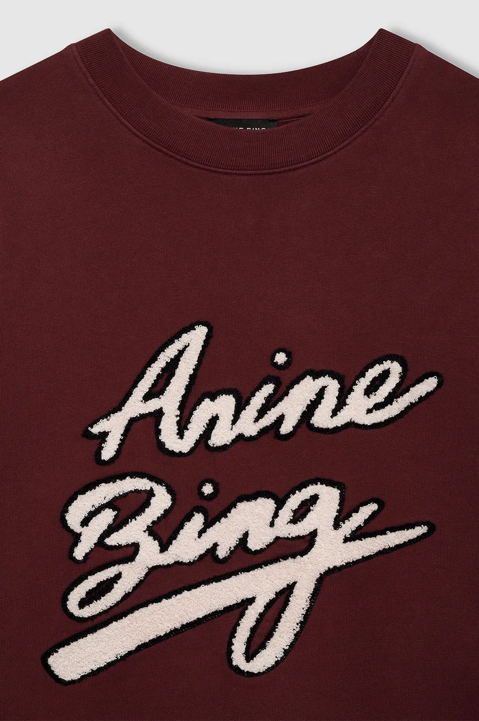 Miles Sweatshirt Chenille Signature - Cabernet sold by Anine Bing product image thumbnail 2