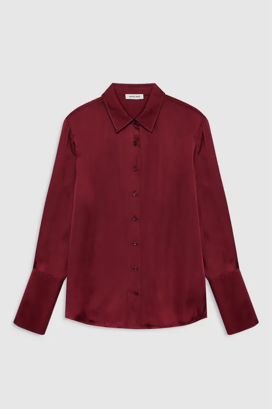 Amanda Shirt - Cabernet sold by Anine Bing