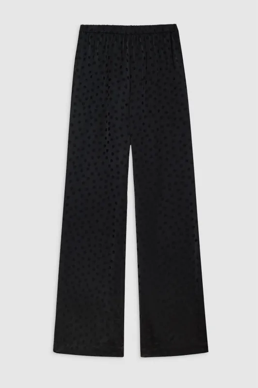 Elain Pant - Black Dot Jacquard sold by Anine Bing